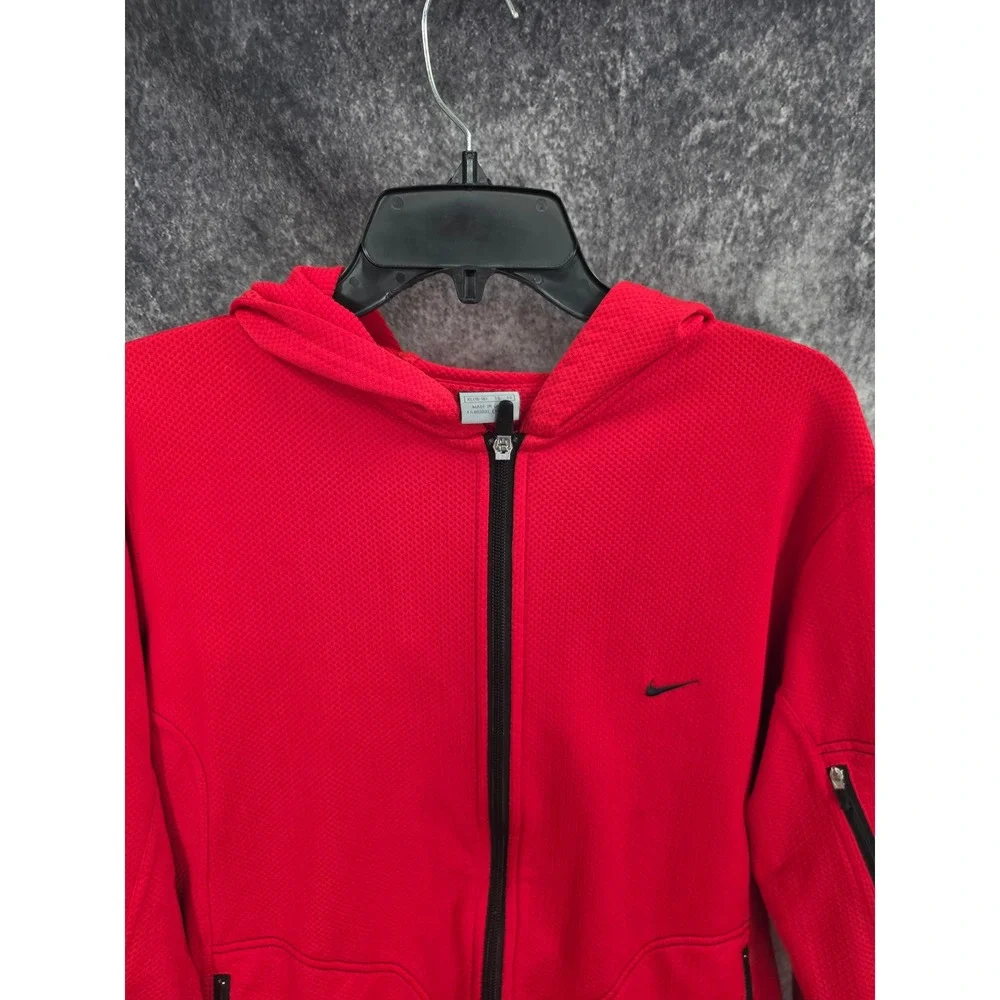 Nike Hoodie Boys XL 16 - 18 Red Full Zip Sphere Dry Running Training Activewear